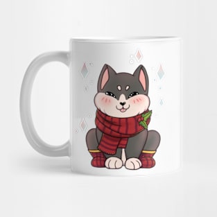 Merry Christmas with a happy doggie Mug